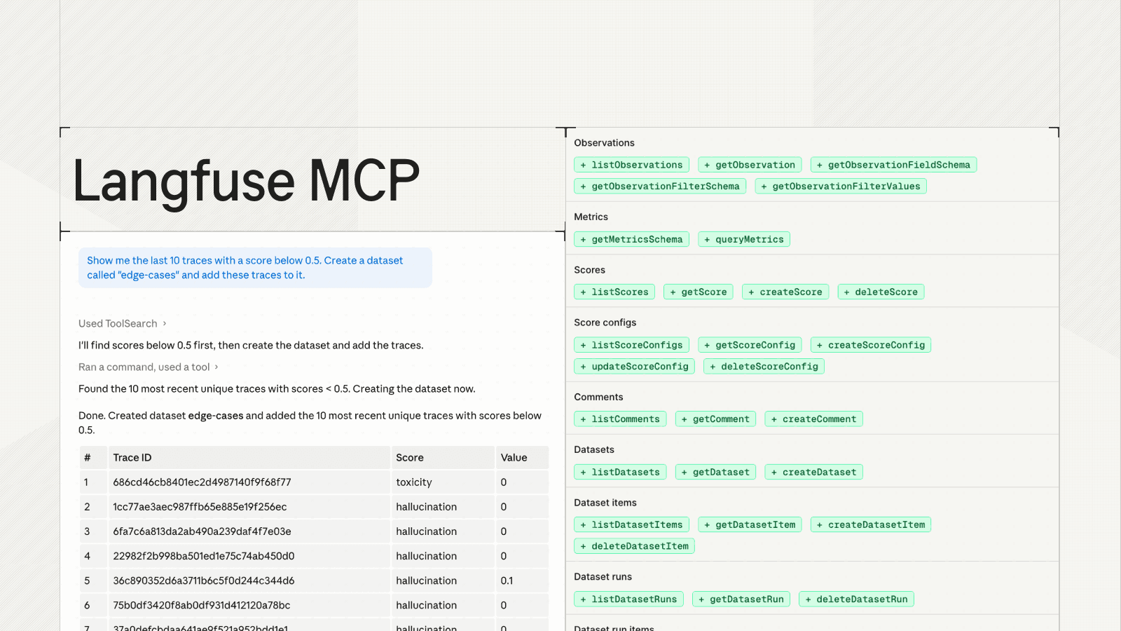 Langfuse MCP: now with Observations, Metrics, Scores, Comments and more